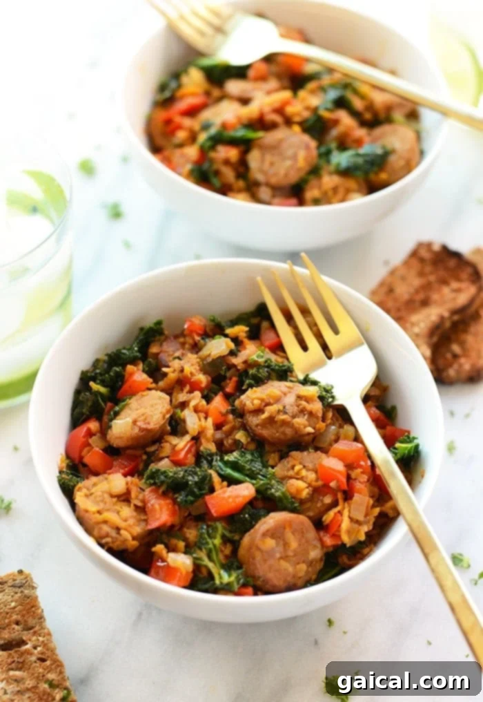 Sweet Potato Kale Hash: Versatile & Veggie-Packed Meal Prep For breakfast, lunch, or dinner…this sweet potato kale hash is packed with tons of veggies and protein for a satisfying meal!