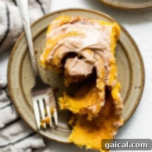 Pumpkin cinnamon rolls ready to be served.