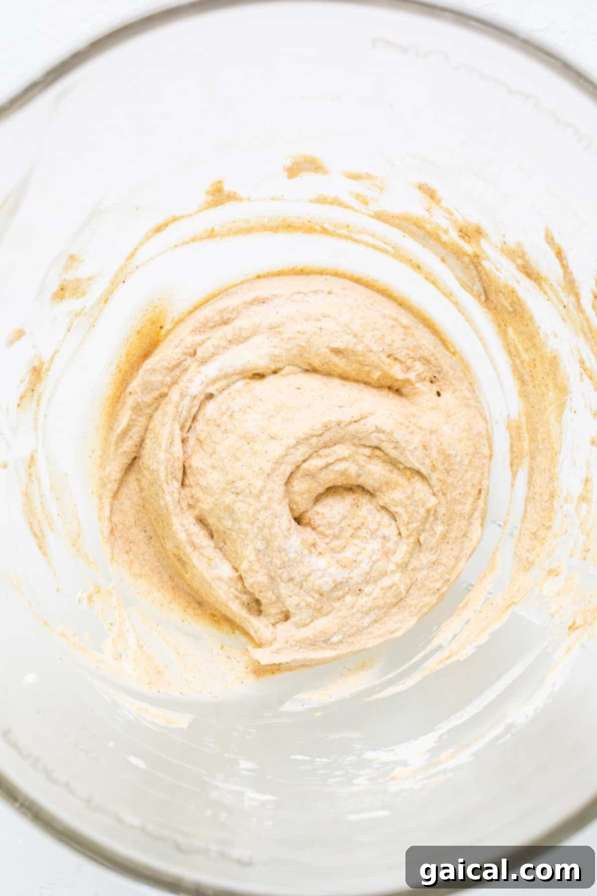 Smooth Pumpkin Mousse Finished pumpkin mousse in a bowl, ready to be topped.