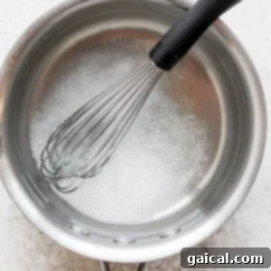 Water and salt in a pot.