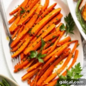 Garlic glazed carrots.