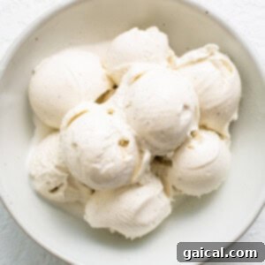 Ice cream in a bowl.