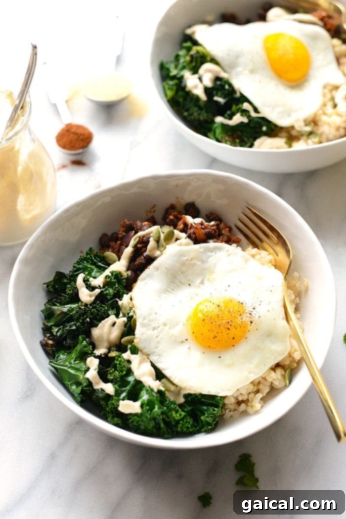 15+ Creative Egg Breakfasts to Kickstart Your Day 17 A vibrant and delicious Black Bean Breakfast Bowl, filled with healthy ingredients for a perfect start to the day.