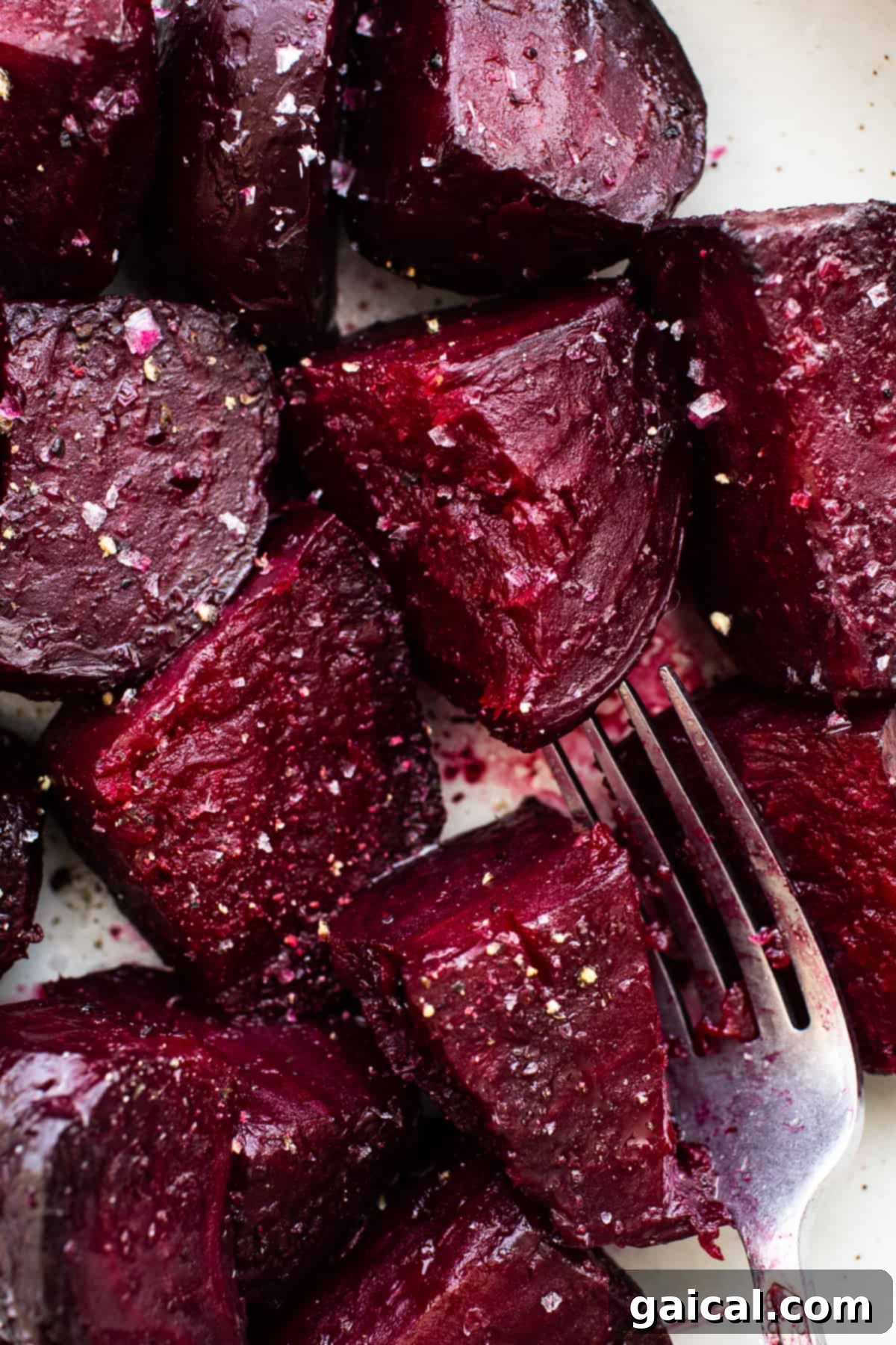 Unlocking the Flavor of Beets 8 Roasted beets seasoned with sea salt.