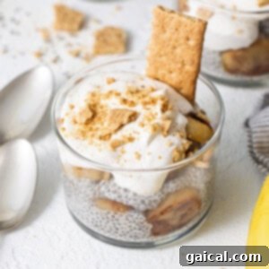 Creamy Peanut Butter Chocolate Chia Pudding 2 Banana cream pie chia seed pudding in a jar.