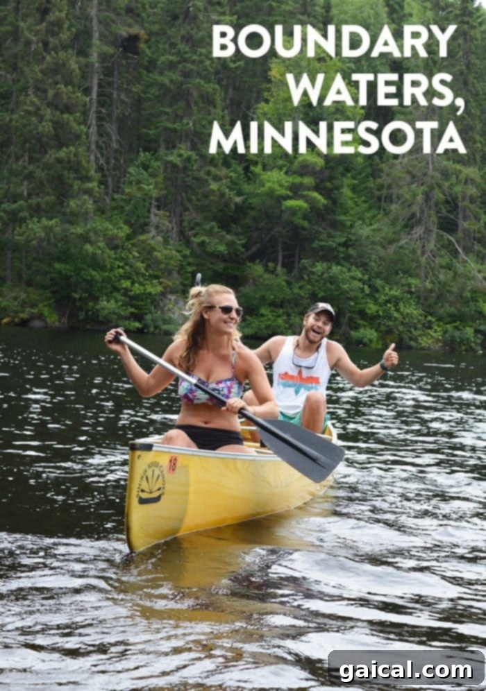 Northwoods Odyssey: Boundary Waters 2 Paddling through the serene waters of the Boundary Waters, Minnesota, on a camping and canoeing adventure.