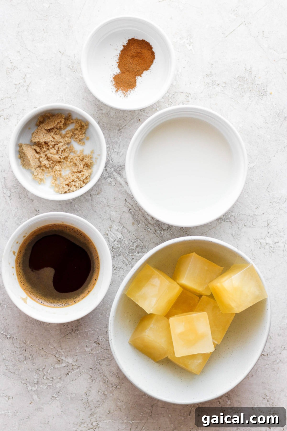 Maple Kissed Apple Crisp Oatmilk Blend 3 A bowl of fresh ingredients ready for a dessert, highlighting the natural components.