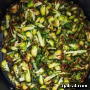 Brussels sprouts in an air fryer.
