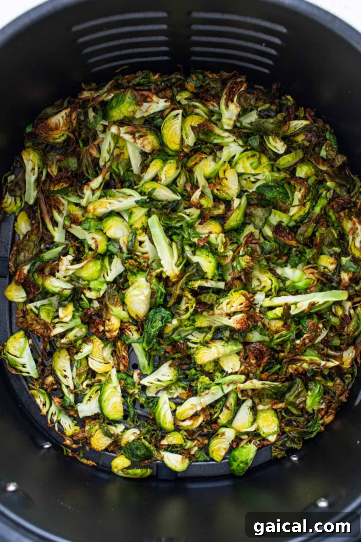 Brussels sprouts in an air fryer.