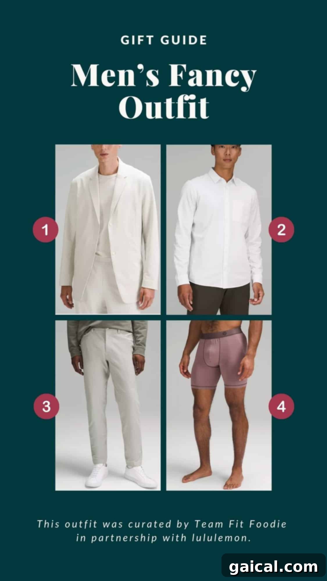Men's Lululemon fancy outfit for formal holiday events and comfortable professionalism