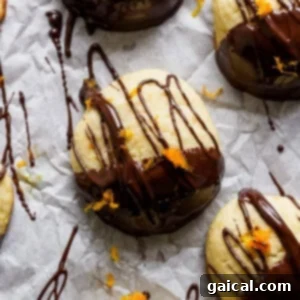 A perfectly baked chocolate orange ricotta cookie, glazed with chocolate and sprinkled with orange zest.