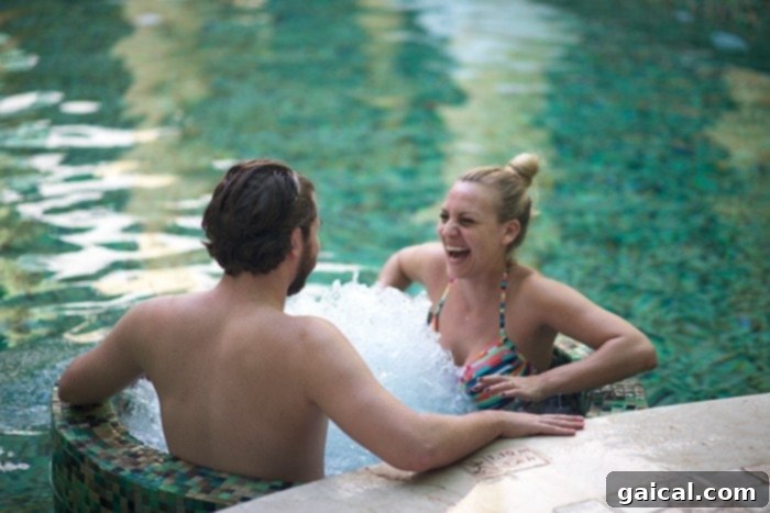 Inside the luxurious spa at Iberostar Grand Hotel Paraíso, featuring a tranquil indoor pool and relaxation areas.