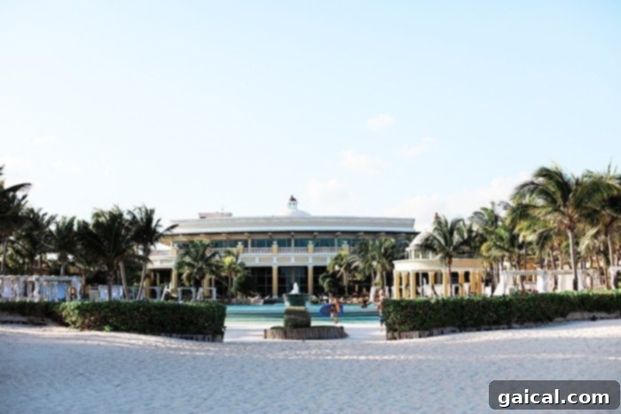 Beautifully landscaped gardens and pathways within the Iberostar Grand Hotel Paraíso resort.