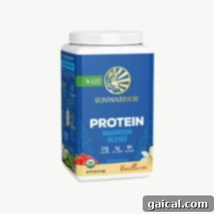 Another brand of plant-based protein powder.