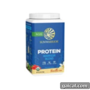 Protein-Boosted Banana Bread 6 Sunwarrior protein blend packaging.