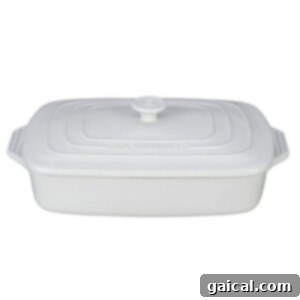 White casserole dish.