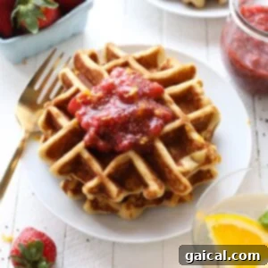Simple Gluten Free Waffles Gluten-free waffles beautifully plated, ready for a delightful breakfast or brunch.