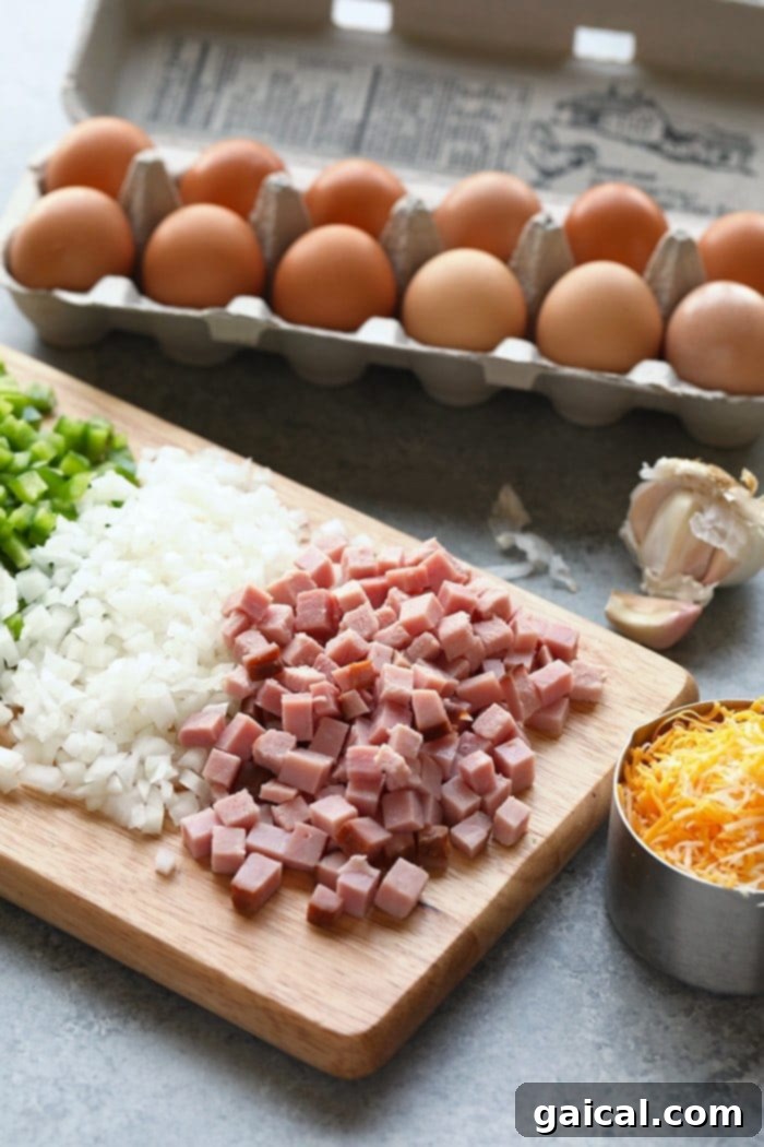Serve a crowd this Healthy Denver Omelette Egg Bake or make it for meal-prep for the week! Either way, it's high in protein, only requires a few ingredients, and will become a staple in your kitchen.