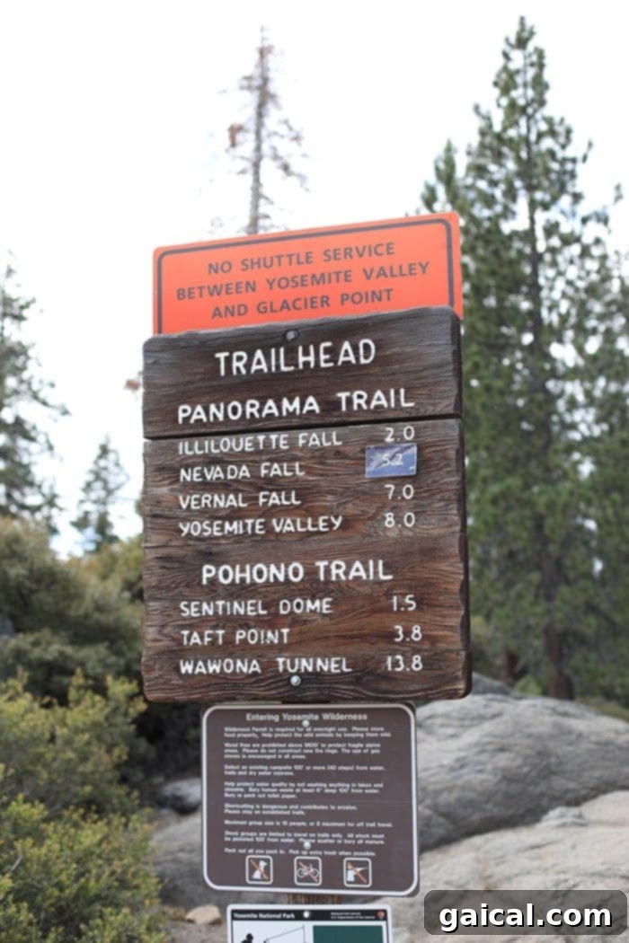 Fit Foodie Yosemite 48 Hour Itinerary 15 Hikers on the Panorama Trail with majestic Yosemite scenery