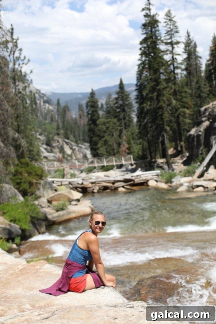 Fit Foodie Yosemite 48 Hour Itinerary 18 Vernal Falls creating a misty spectacle on the Mist Trail