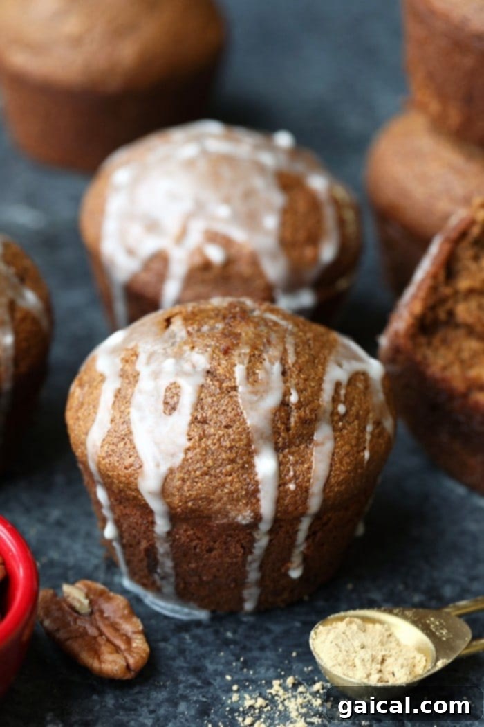 Coconut Oil Gingerbread Muffins with Whole Wheat Flour Festive and healthy coconut oil gingerbread muffins, perfect for holiday baking.