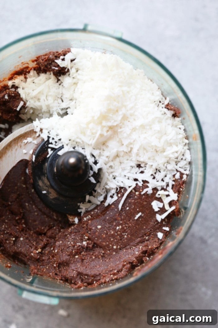 Effortless Chocolate Coconut Energy Bars 4 These No-Bake Chocolate Coconut Energy Bars are the perfect sweet treat when your sweet tooth is calling to you! They are naturally sweetened and the perfect snack to get you to your next meal!