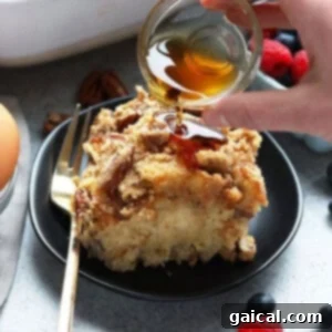 french toast casserole on plate.