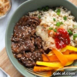 Effortless Instant Pot Korean Beef Bowls 3 Instant Pot Korean Beef Bowl with Vegetables.