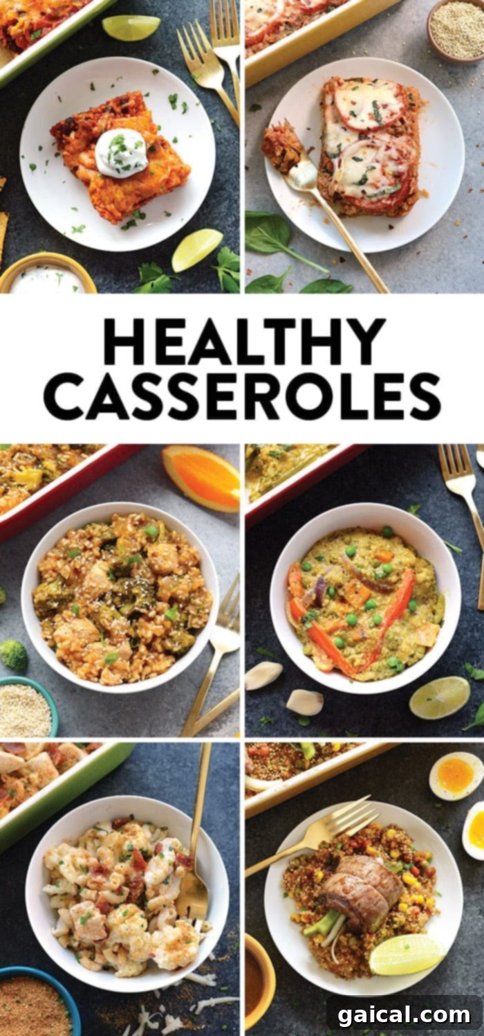 Fifty Essential Meal Prep Recipes 4 Six different healthy casseroles, including chicken enchilada, sweet potato curry, and spinach quinoa lasagna, perfect for family dinners or meal prep.