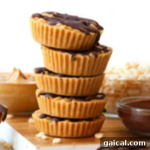 Delicious healthy peanut butter crunch cups, a perfect after-dinner treat.