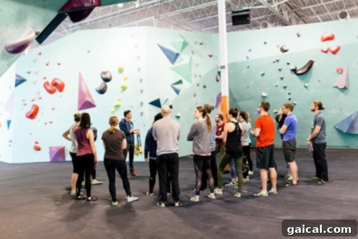 Minneapolis Bouldering Project - The vibrant and welcoming climbing gym where our event took place.