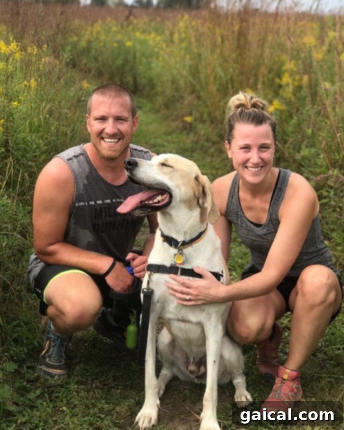 Emily Richter, Bryce, and Thor enjoying the outdoors.