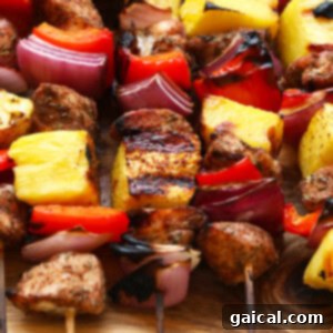 Grilled Pineapple and Jerk Chicken Kebabs