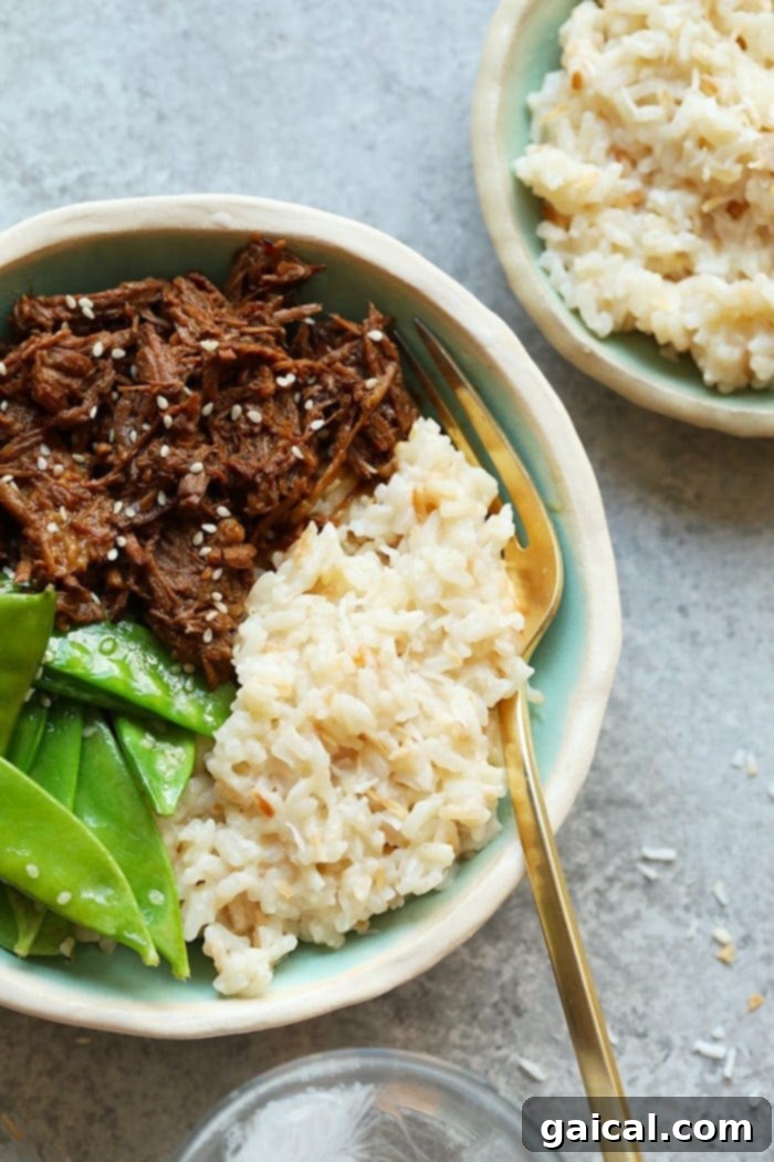 Creamy Instant Pot Coconut Rice, a perfect side dish for any meal.