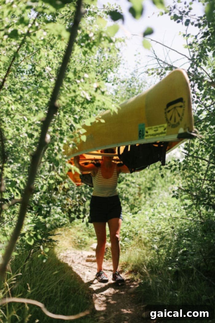 Challenging Portages in the BWCA Fit Foodie Finds portaging a canoe through the BWCA wilderness