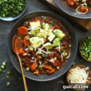Hearty Vegan Instant Pot Chili 5 Instant Pot Vegan Chili in a bowl
