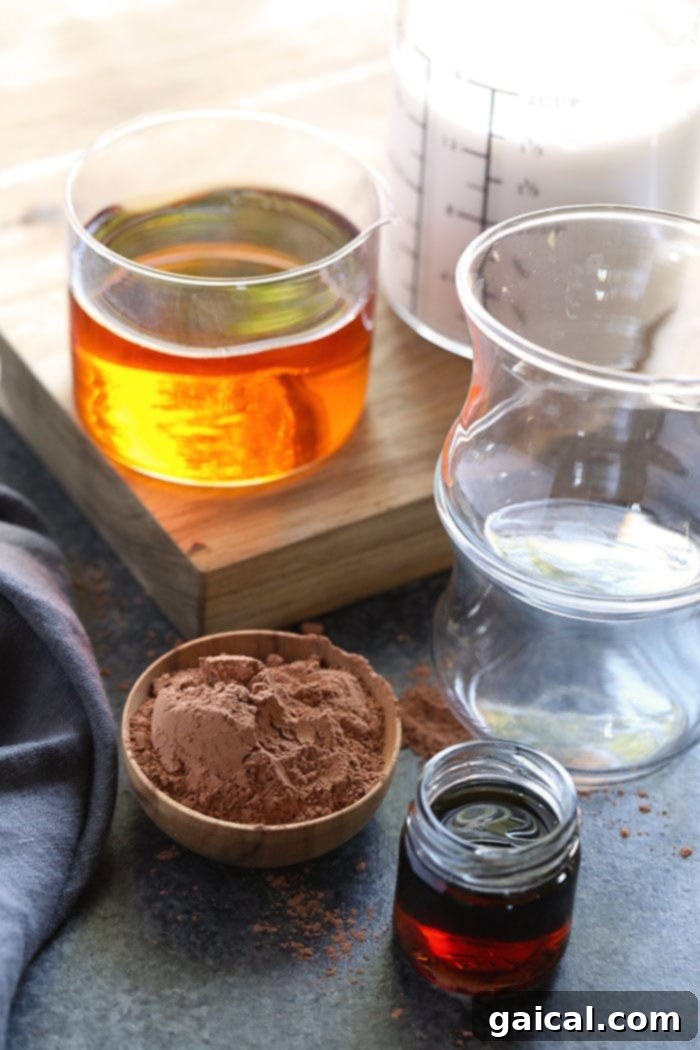 Hot Chocolate Ingredients Ingredients for Dairy-Free Hot Chocolate with Amaretto