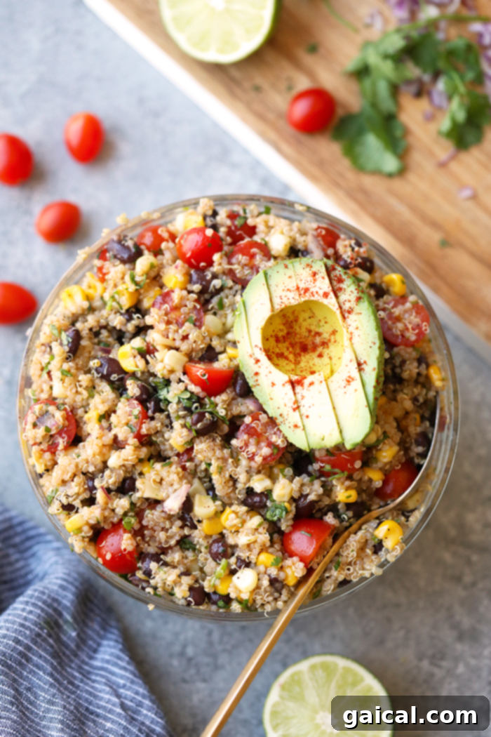 53 Game-Changing Plant-Based Recipes 20 Flavorful Mexican Quinoa Salad, vegan and gluten-free.