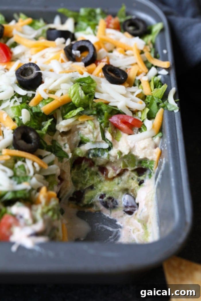 53 Game-Changing Plant-Based Recipes 50 Healthy 7-Layer Greek Yogurt Taco Dip, a great vegetarian appetizer.