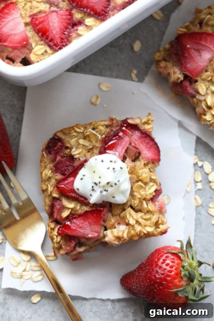 53 Game-Changing Plant-Based Recipes 8 Nutrient-dense Strawberry Rhubarb Oatmeal Bake.