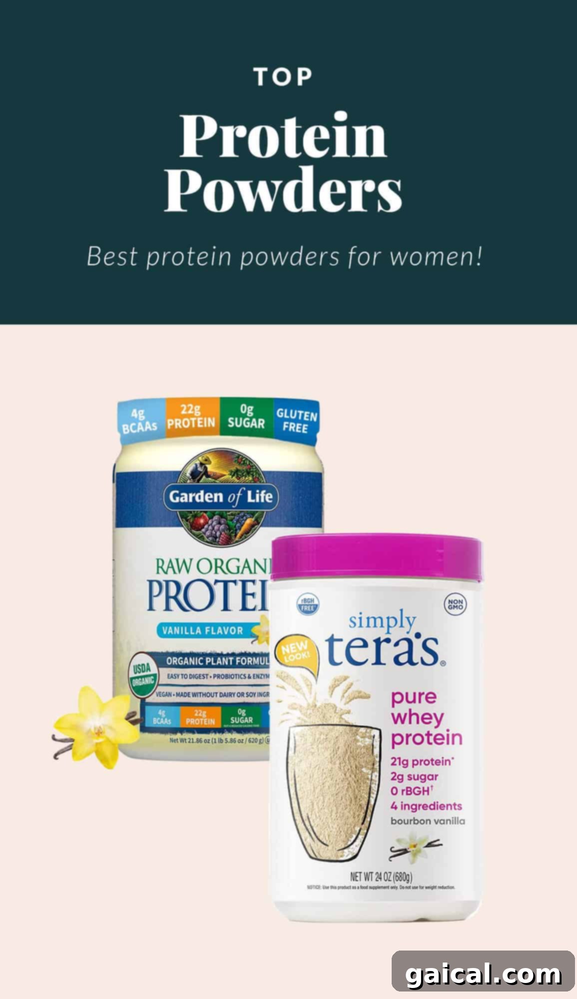 After lots of taste testing, bake testing, and smoothie testing, we've finally nailed down our list of the best protein powder --> whey and plant-based. best protein powder image. Various protein powders on a counter, with a focus on their packaging and textures.