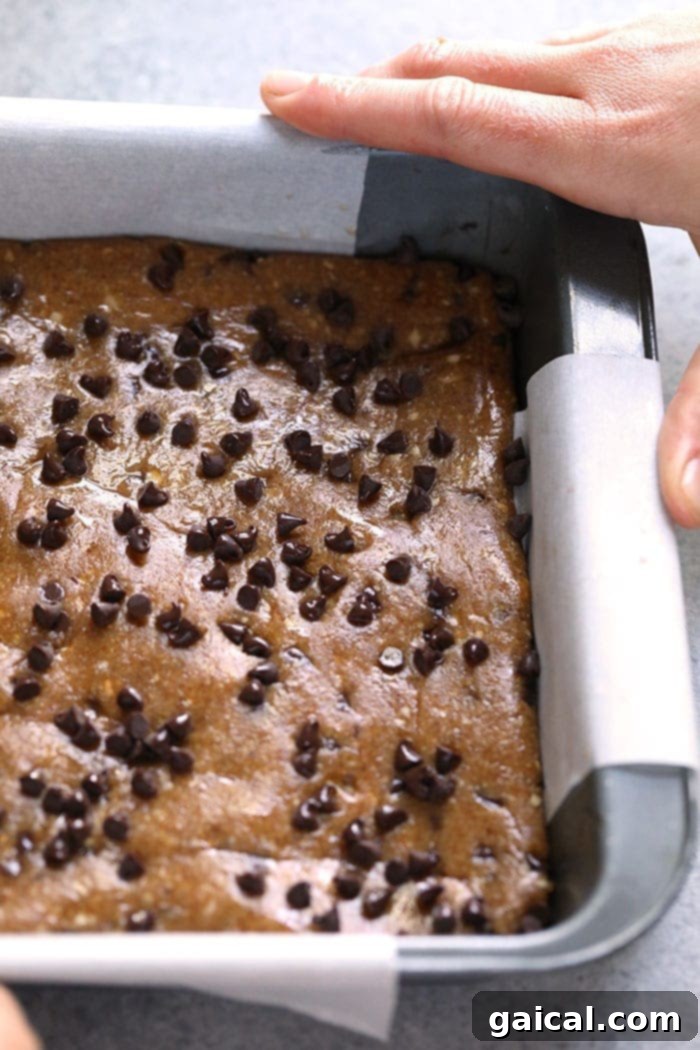 Peanut Butter Larabars Recipe Close-up of freshly made peanut butter Larabars, showcasing their delicious texture and the mini chocolate chips within.