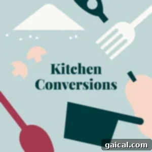 Golden Sweet Potato Puffs 2 A graphic illustrating kitchen conversion measurements like spoons and cups.