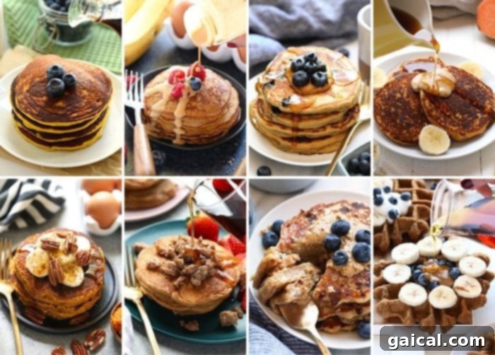 Healthy pancake stack