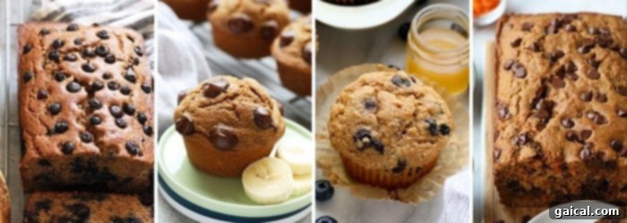 Assortment of healthy muffin recipes