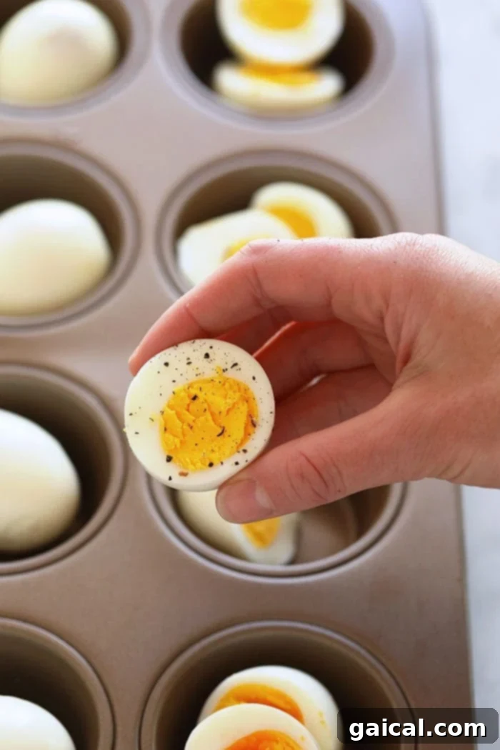 Easy Oven Baked Hard Boiled Eggs 2 A selection of perfectly hard-boiled eggs