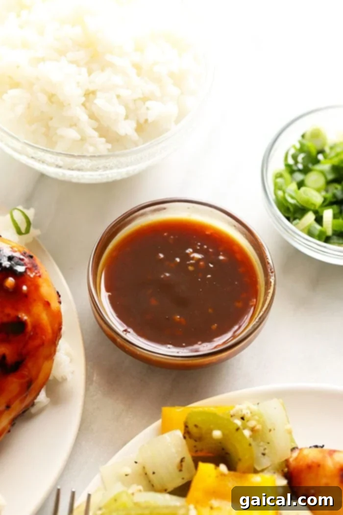 A bowl of glossy homemade teriyaki sauce, ready to be used or stored.