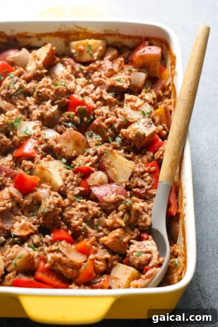 Classic Midwestern Chicken Bake 4 Tikka masala casserole in a dish