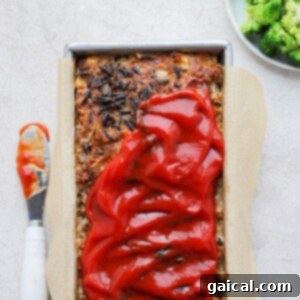 wild rice meatloaf with a perfectly browned top