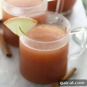 Two mugs of spiked apple cider, garnished with cinnamon sticks and apple slices, perfect for autumn enjoyment.